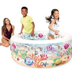 Piscina Inflable Circular Animales Del Mar