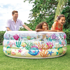 Piscina Inflable Circular Animales Del Mar niños