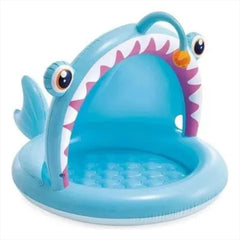 Piscina Inflable Con Techo Pez Azul