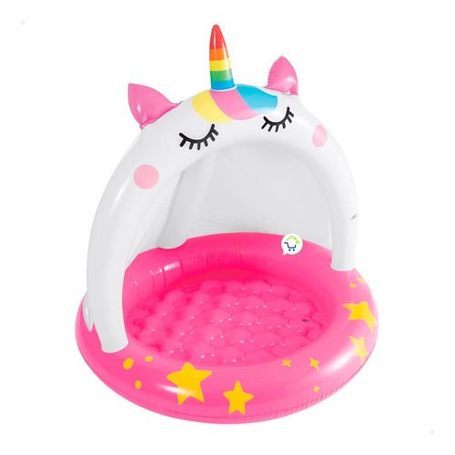 Piscina Inflable Con Techo Unicornio