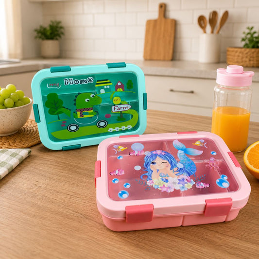Porta Comida Con Compartimientos estilo