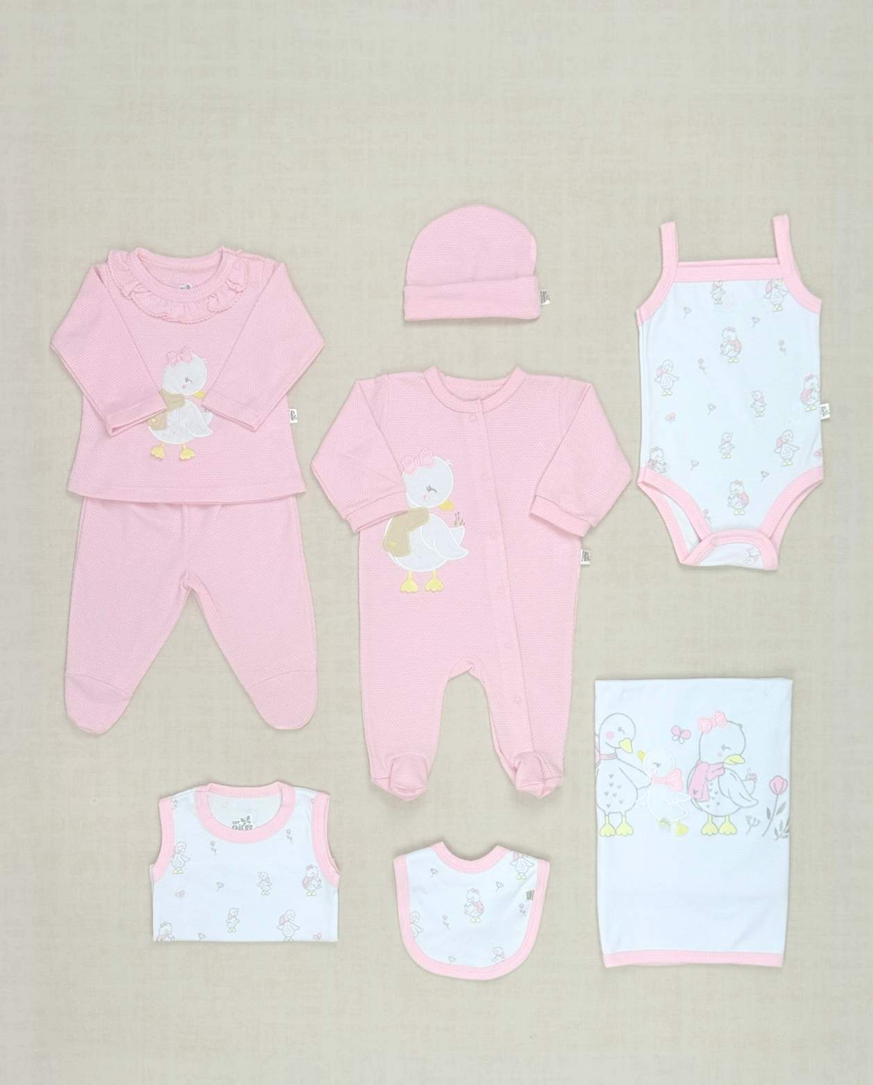 Set Primer Día Pato Rosa