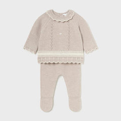 Primer Dia Tejido Cuello Beige Mayoral