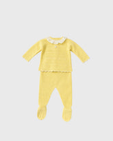 Primer Dia Tricot Cuello Puntos Amarillo Martin Aranda