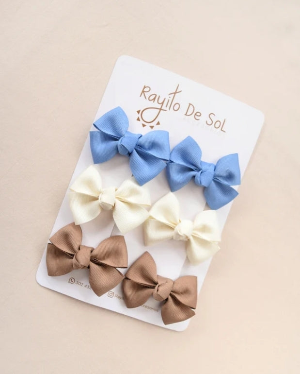 Set 3 Pares Pinzas Azul Cielo Rayito de Sol