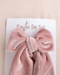 Pinza Maxi Moño Velvet Rosa Rayito de Sol