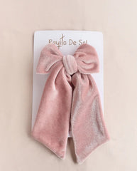 Pinza Maxi Moño Velvet Rosa Rayito de Sol
