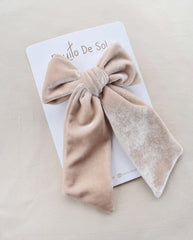 Pinza Maxi Moño Velvet Marfil Rayito de Sol