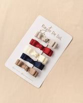 Set 5 Pinzas Moño Pia Tonos Tierra Rayito de Sol