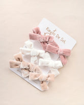 Set 3 Pares Pinzas Velvet Rosa Rayito de Sol