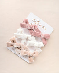 Set 3 Pares Pinzas Velvet Rosa Rayito de Sol