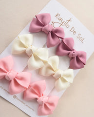 Set 3 Pares Pinzas Rosa Lila Rayito de Sol