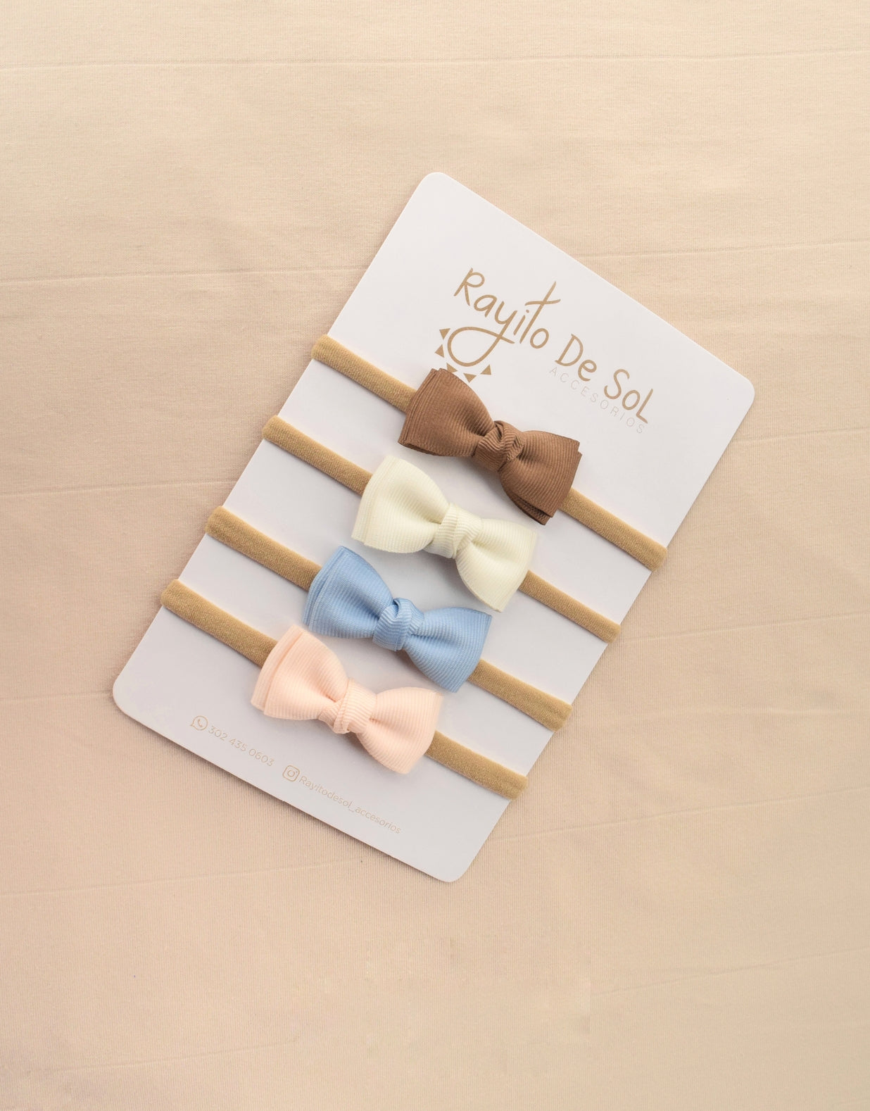 Set 4 Balacas Moño Meli Rayito de Sol