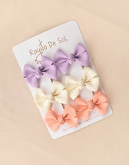 Set 3 Pares Pinzas Lila Salmon Rayito de Sol