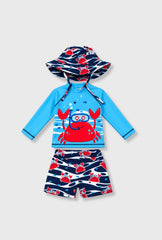 Traje de Baño 3 Piezas Bermuda Cangrejo