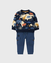 Conjunto Saco Estampado Animales Navy Boboli
