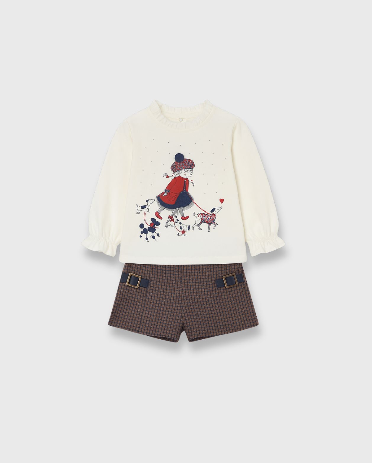 Conjunto Short y Blusa Detalle Rojo Boboli