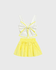 Conjunto Falda Maxi Moño Amarillo