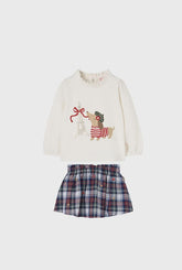 Conjunto Falda Cuadros Azul Boboli