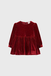 Vestido Terciopelo Brillos Rojo Boboli