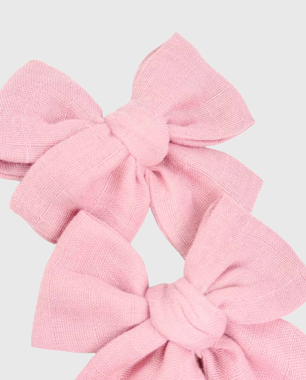 Set 2 Pinzas Moño Rosa Rayito de Sol Pink