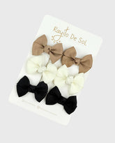 Set 3 Pares Pinzas Lety Azul Negro Rayito de Sol