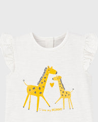 Romper Jirafa Rayas Gris detalle