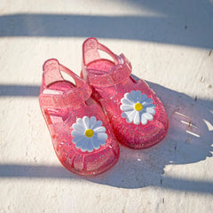 Sandalias Tobby Gloss Flor Glitter Fucsia Igor Modelo