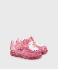 Sandalias Tobby Gloss Flor Glitter Fucsia Igor