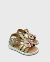 Sandalias Detalle Conejo Dorado