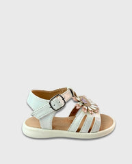 Sandalias Detalle Corazón Blanco Verano