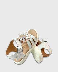 Sandalias Detalle Corazón Blanco Fashion