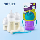 Set de Regalo Recién Nacido 4 Piezas + Vaso Pitillo 7oz Niña