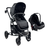 Coche Moisés Con Porta Bebé Travel System Prima Negro Bebesit