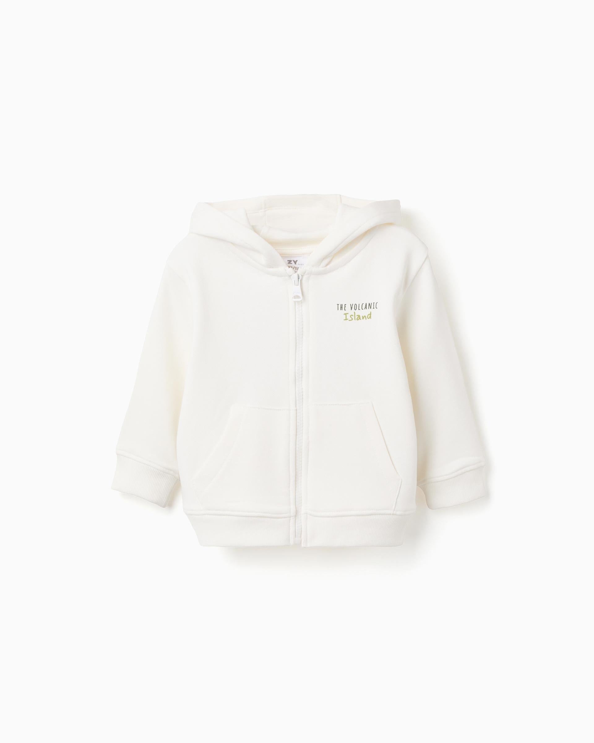 Saco Con Capota Estampado Cactus Beige Zippy