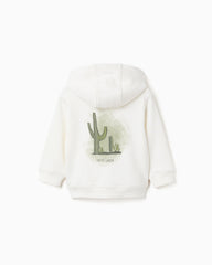 Saco Con Capota Estampado Cactus Beige Zippy diseño