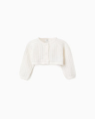 Saco Corto Tricot Tejido Blanco Zippy