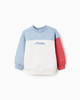 Saco Fleece Combinado Azul Claro Zippy