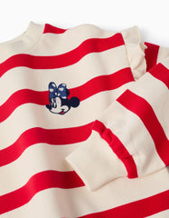 Saco Lineas Minnie Beige Con Rojo Zippy detalle