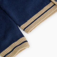 Saco Tricot Botones Azul Boboli detalles