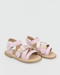 Sandalias Corazones Brillos Rosa