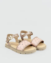 Sandalias Oro Rosa Para Niña Con Puntos Niñas
