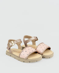 Sandalias Oro Rosa Para Niña Con Puntos Niñas