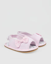 Sandalias Para Bebe Moño Rosa