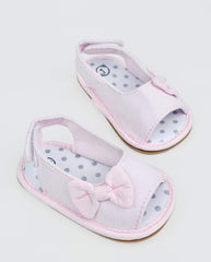 Sandalias Para Bebe Moño Rosa Niñas