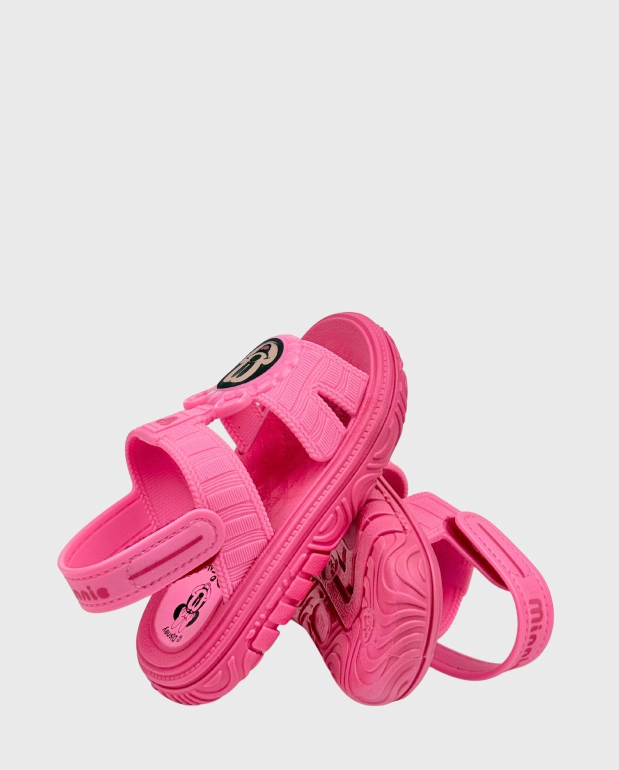 Sandalias Puff Bag Disney Mickey Rosa Fashion Verano