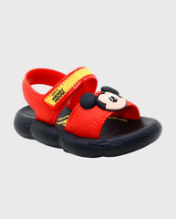 Sandalias Disney Pump Mickey Negro Rojo