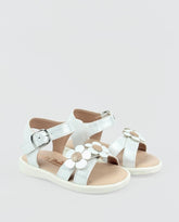 Sandalias Flores Tornasol Blanco