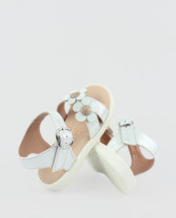 Sandalias Flores Tornasol Blanco Niñas