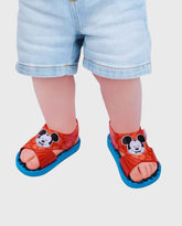 Sandalias Velcro Mickey Rojo Azul